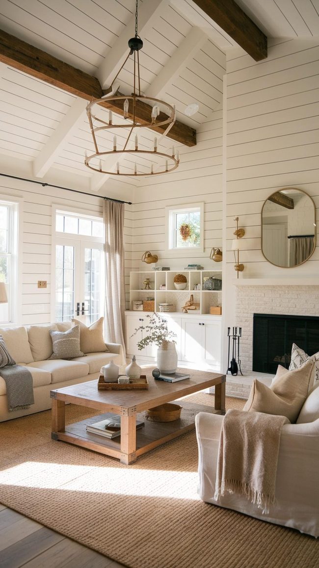 Exposed Beams Anchor Farmhouse Living