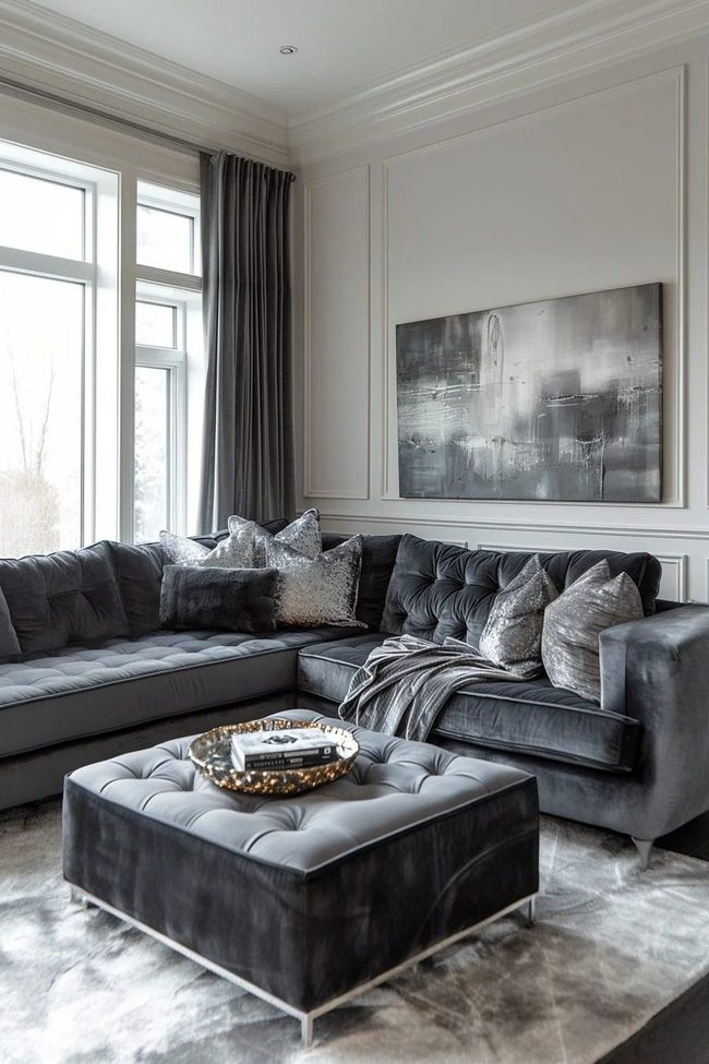 Grey Sofa Silver Sophistication