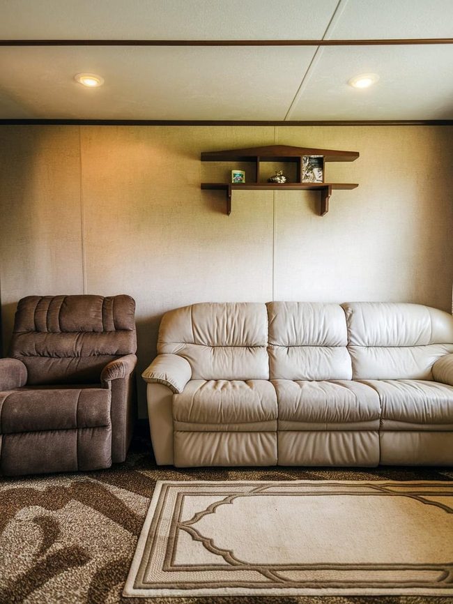 Mixed Material Layers Living Room