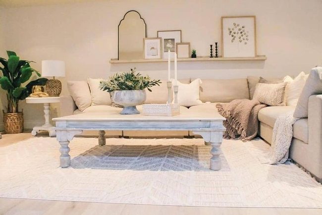 Whitewashed Wood Anchors Beige Calm