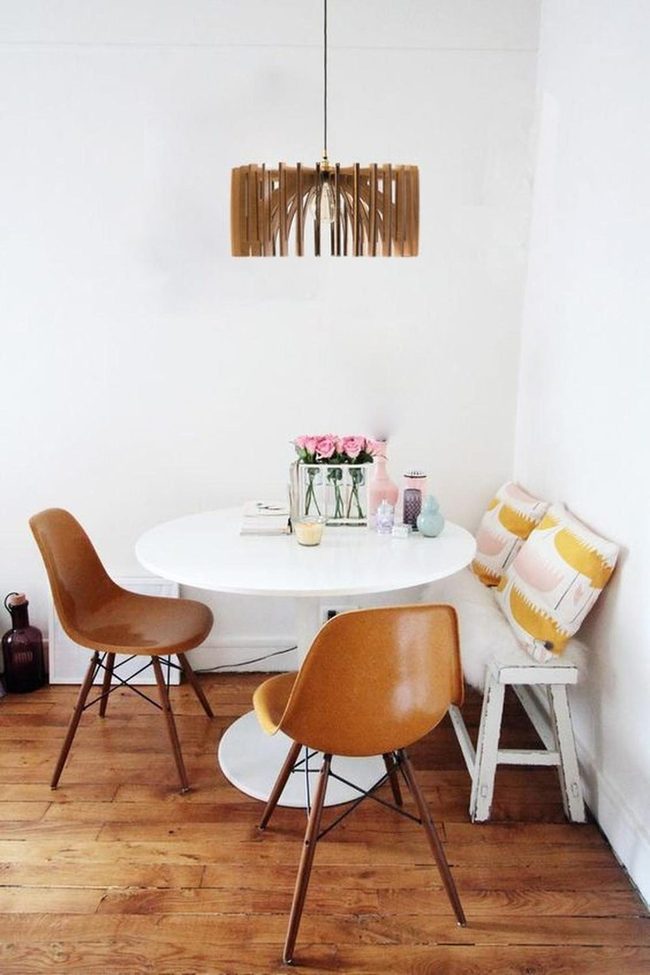 Pink And Yellow Patterned Corner Nook
