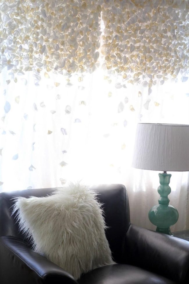 Sheer Fabrics Soften Modern Walls