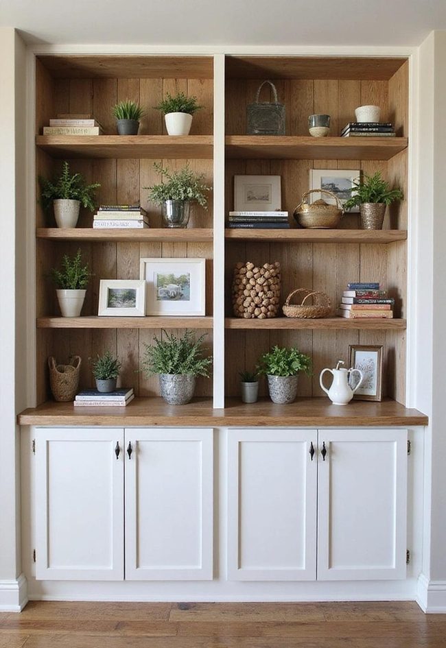 Floor-To-Ceiling Shelving Wall Display