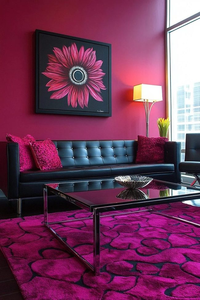 Hot Pink Statement Wall