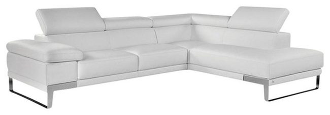 Polished Chrome White Leather Simplicity