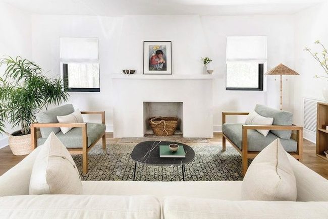 Sage Green Meets Natural Wood