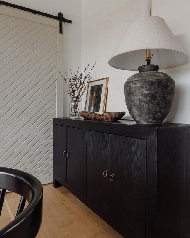 Dark Wood Barn Doors Statement