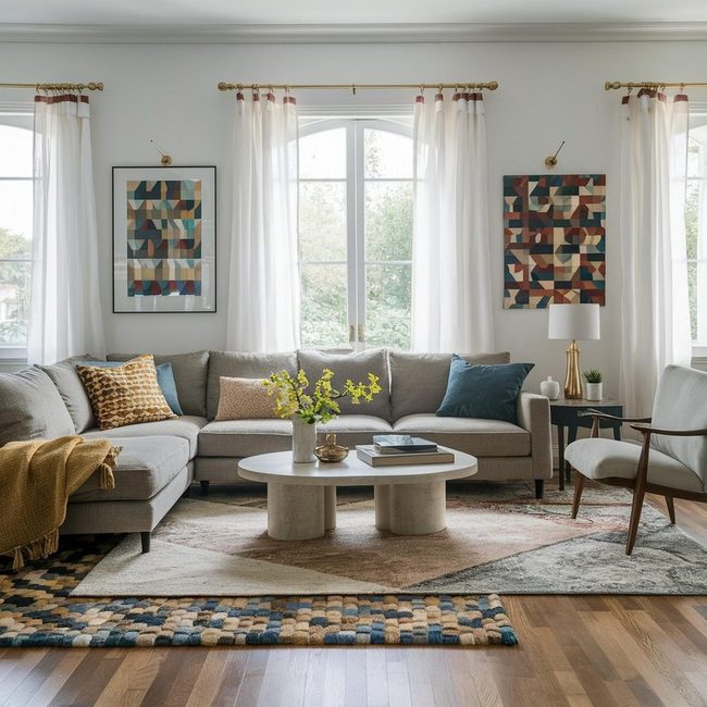 Layered Rugs, Instant Depth