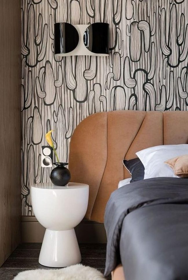 Black Cactus Wallpaper Bedroom Sanctuary