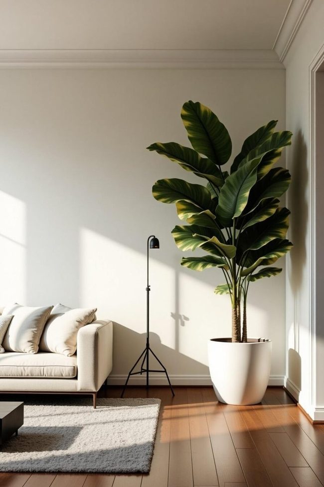 Large Violin Leaves Green Statement