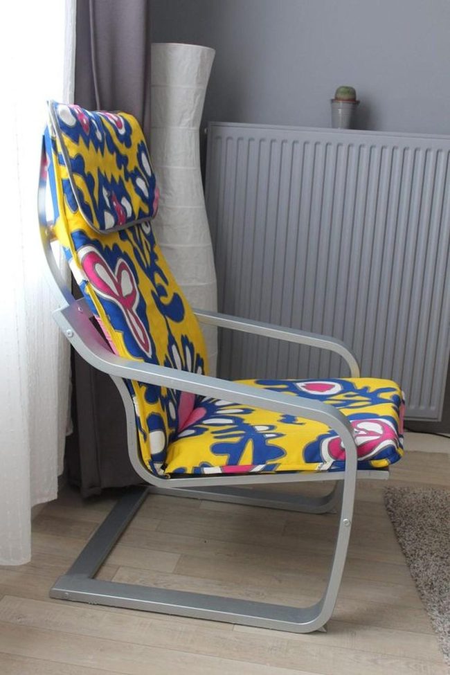 Yellow Cushion Chair Statement Piece