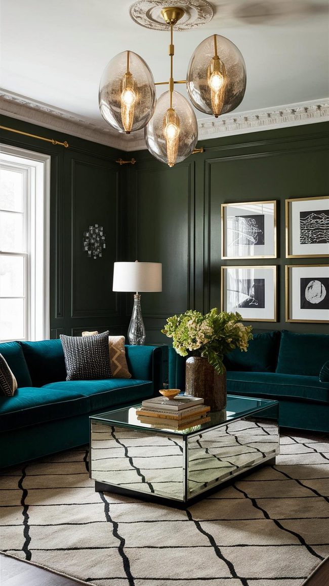 Deep Green Art Deco Luxury