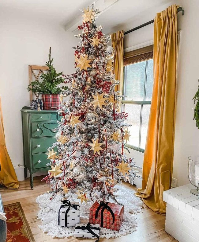 Gold And Red Festive Farmhouse