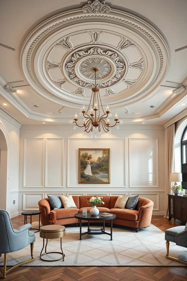 Curved Ceiling Medallions Frame Light