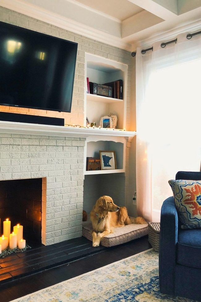 Fireplace Nook Bookshelves And Comfort