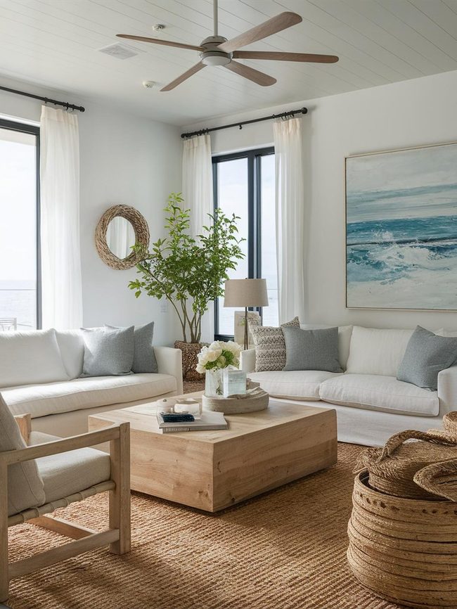 Soft Blues and Driftwood Escape