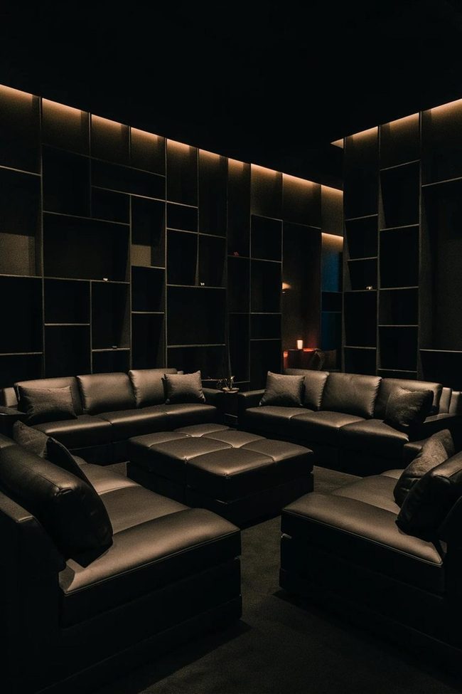 Black Painted Everything Rooms