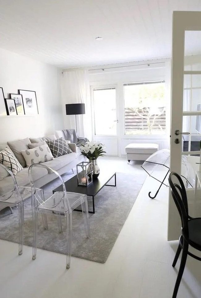 Sunlit Space With Clear Chairs