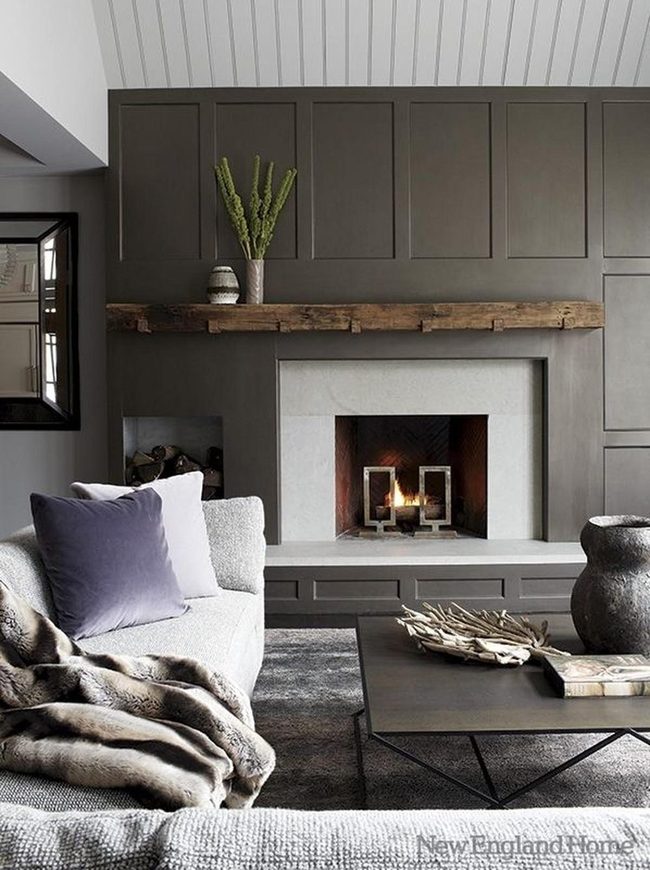 Purple Accents On Gray Wood