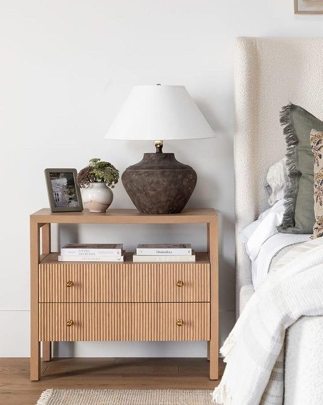 Cream Headboard With Soft Natural Light