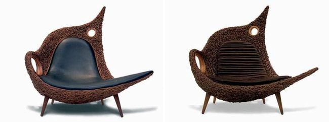 Bird-Beak Chair Dual Textures