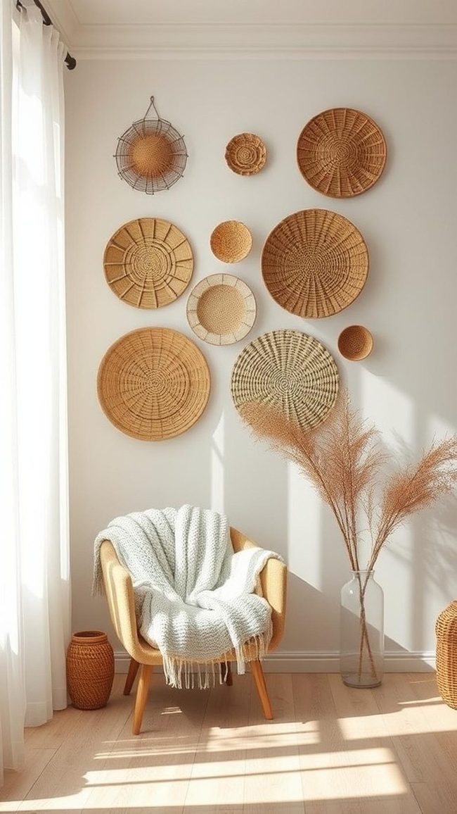 Woven Seagrass Wall Storage