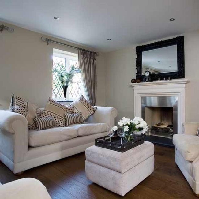 Black Mirror Above Fireplace