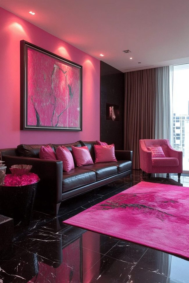 Pink And Black Contemporary Edge