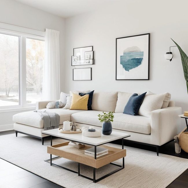 White Furniture Clean Lines Comfort