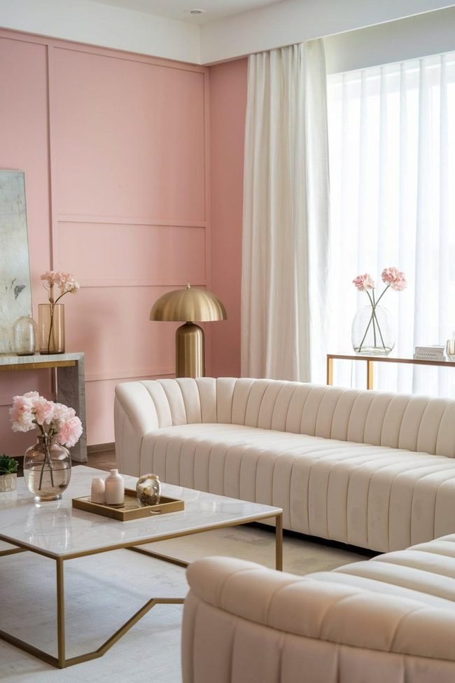 Pink Curves with Gold