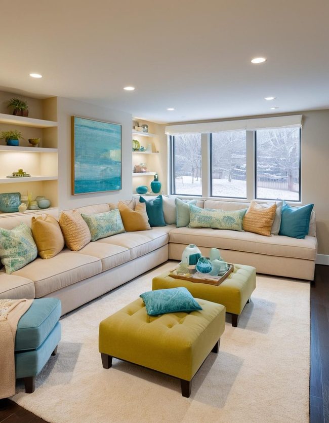 Radiant Basement Transformation Living