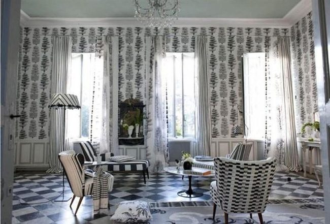 Checkered Floor Black And White Geometry