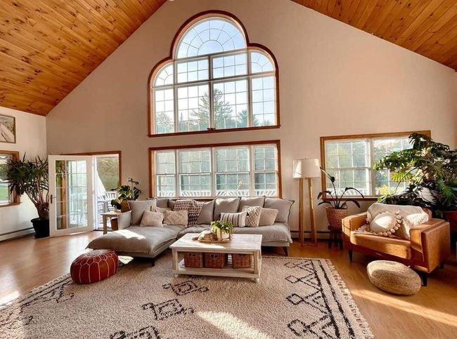 Shiplap Ceiling Draws Eyes Upward