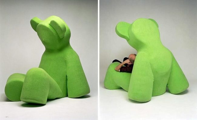 Giant Green Bear Chair