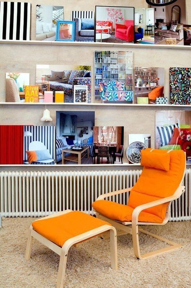 Orange Cushions Meet Beige Fluffy Comfort