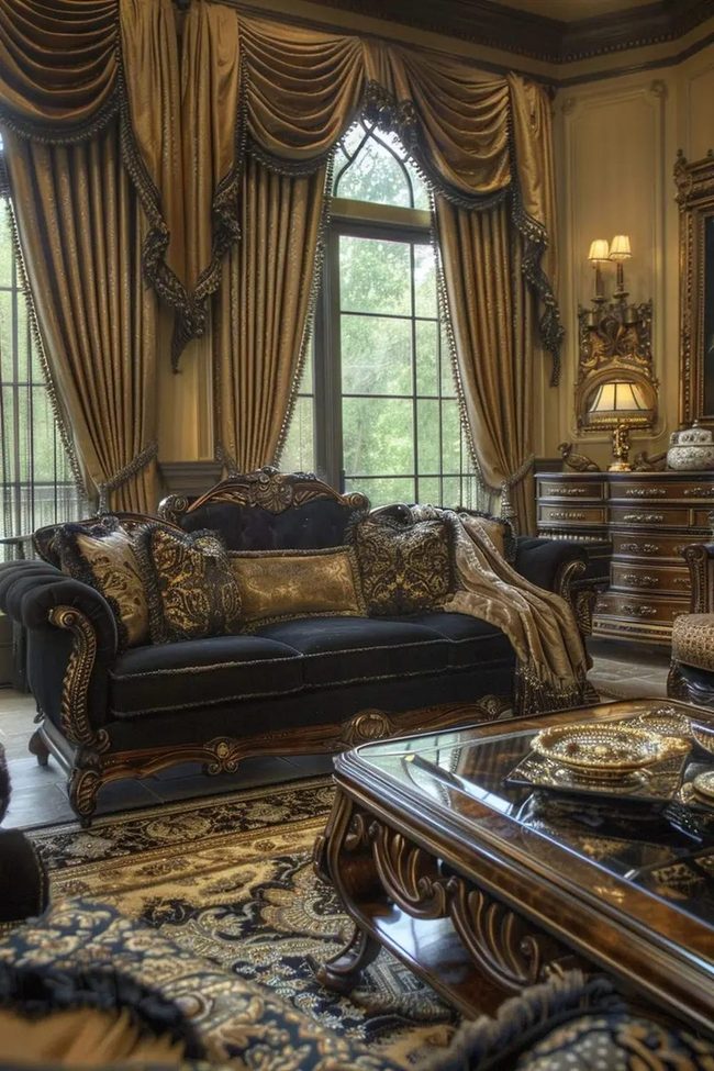 Dark Wood Meets Golden Luxury