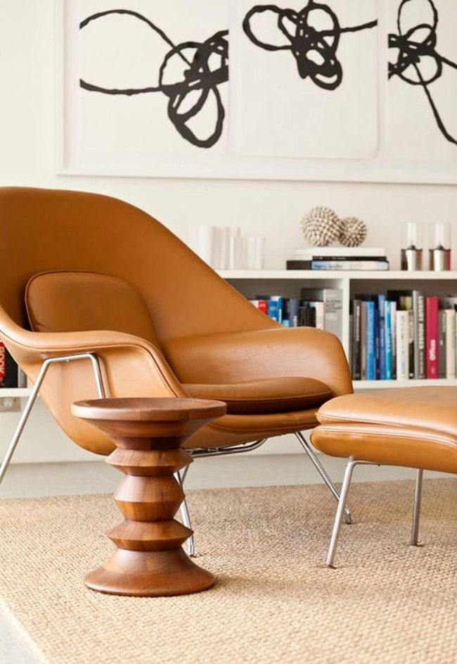 Caramel Leather Reading Nook