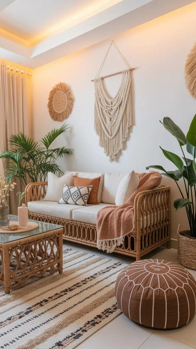 Woven Earth Tones And Macrame Layers