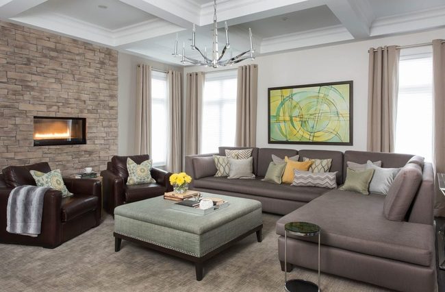 Layered Textures Living Room Depth