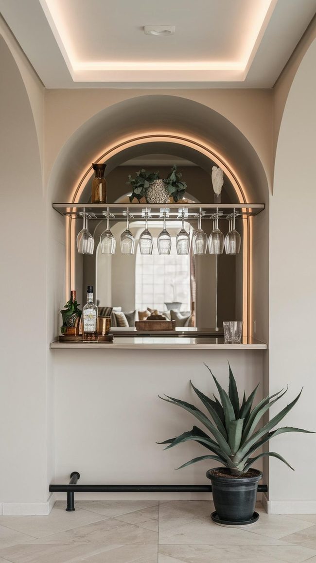 Hidden Bar Beneath Staircase