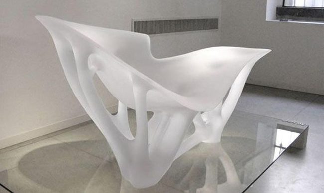 White Sculptural Chair Commands Attention
