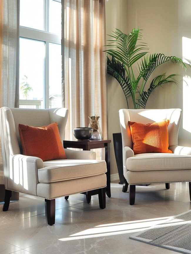 Velvet Accent Chair Statement Piece