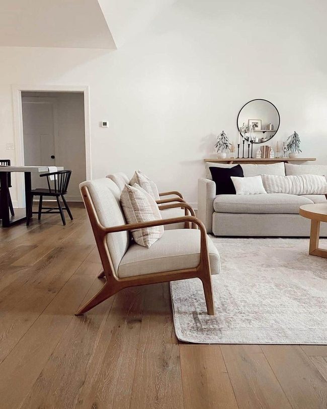 Neutral Wood Tones Open Living