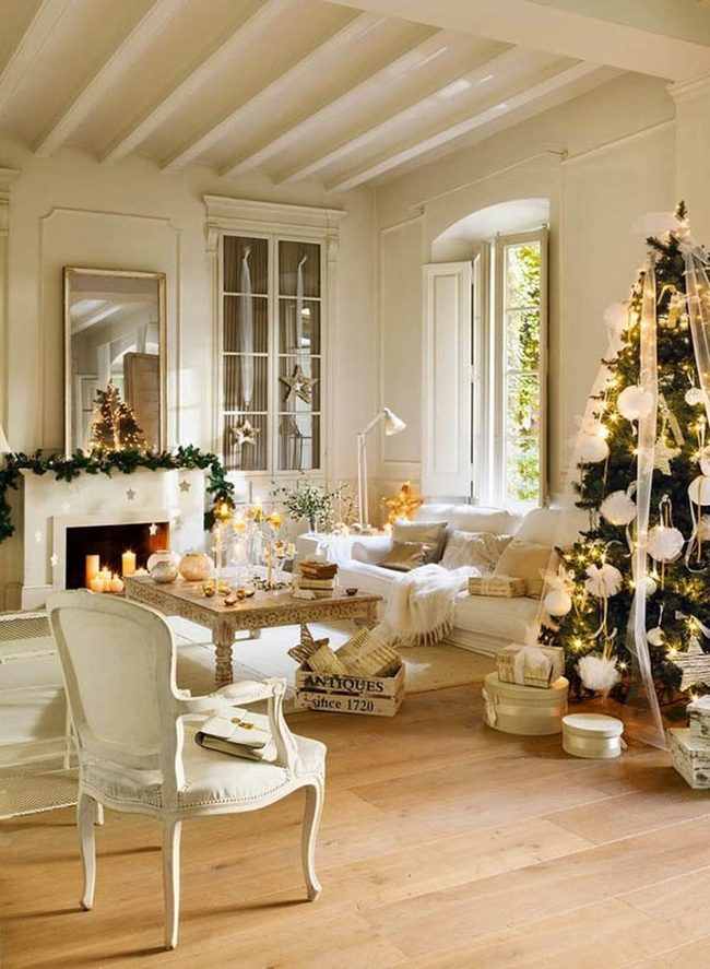 Golden Stars And Evergreen Branches