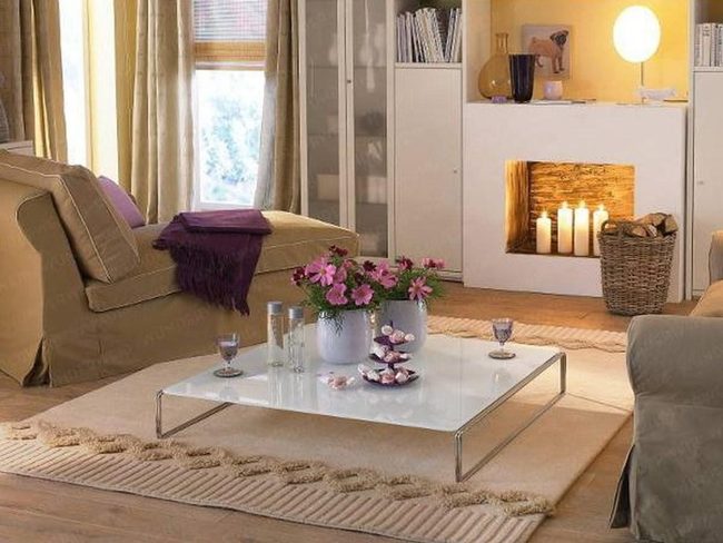 Sunny Yellow Living Room With Coastal Touches