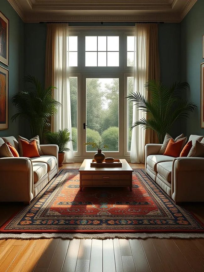 Jewel-Toned Persian Rug Masterpiece