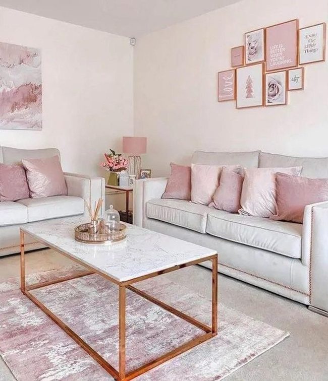 Pink And Marble Living Serenity
