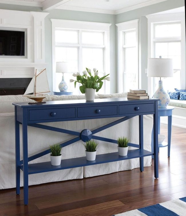 Caribbean Blue Storage Runner