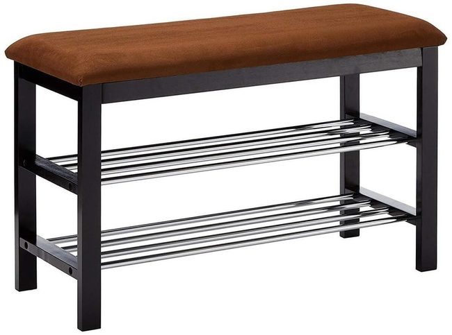 Black Metal Frame Shoe Storage