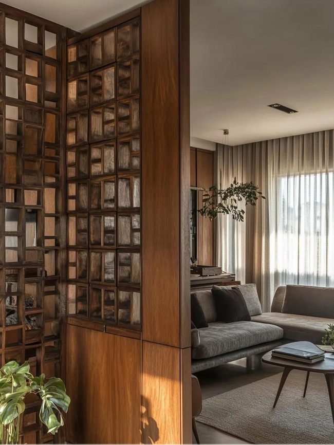 Nature-Inspired Oak Slat Dividers